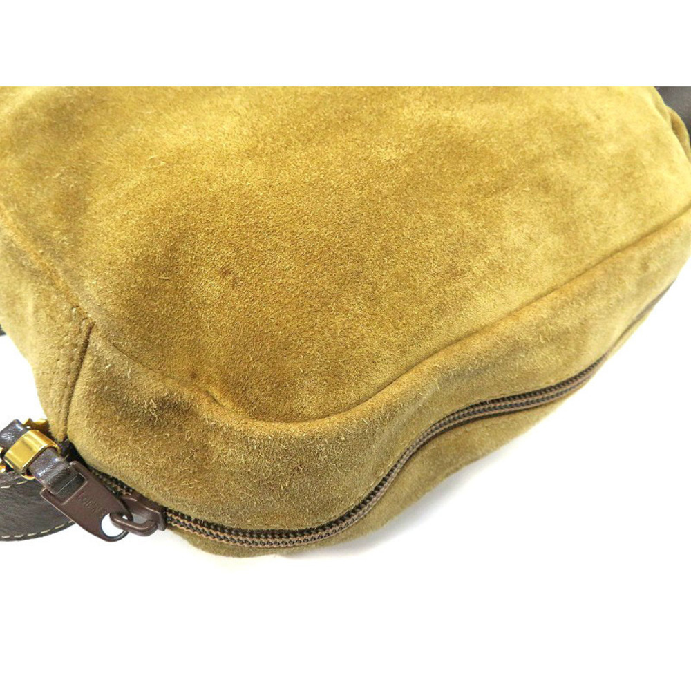 LOEWE suede shoulder bag brown logo leather - Picture 9 of 11